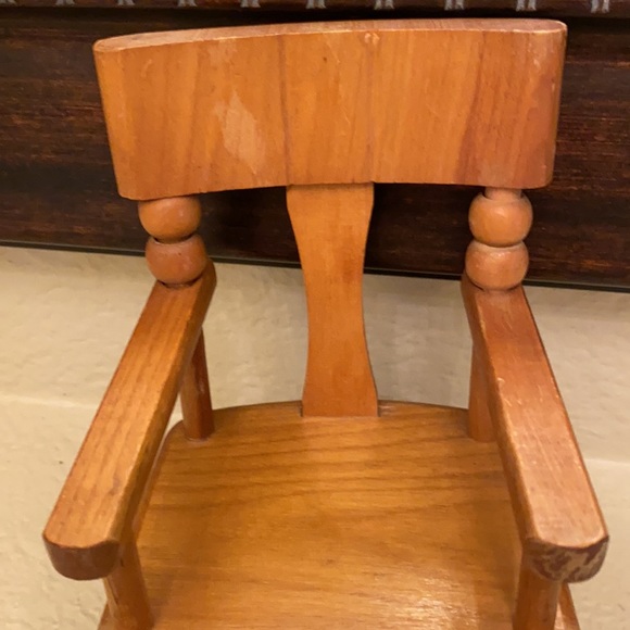 Strombecker Toys Vintage Strombecker Child Doll Rocking Chair Wood